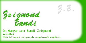 zsigmond bandi business card